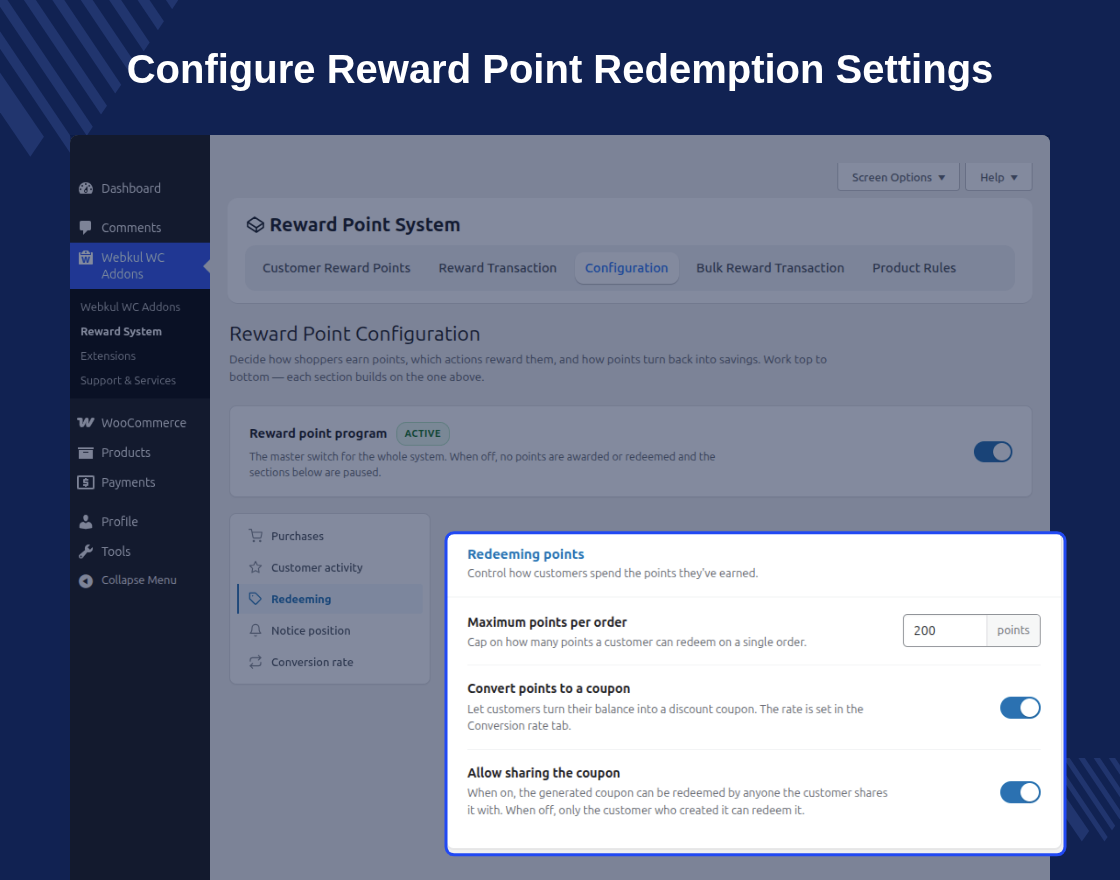 WooCommerce Reward System