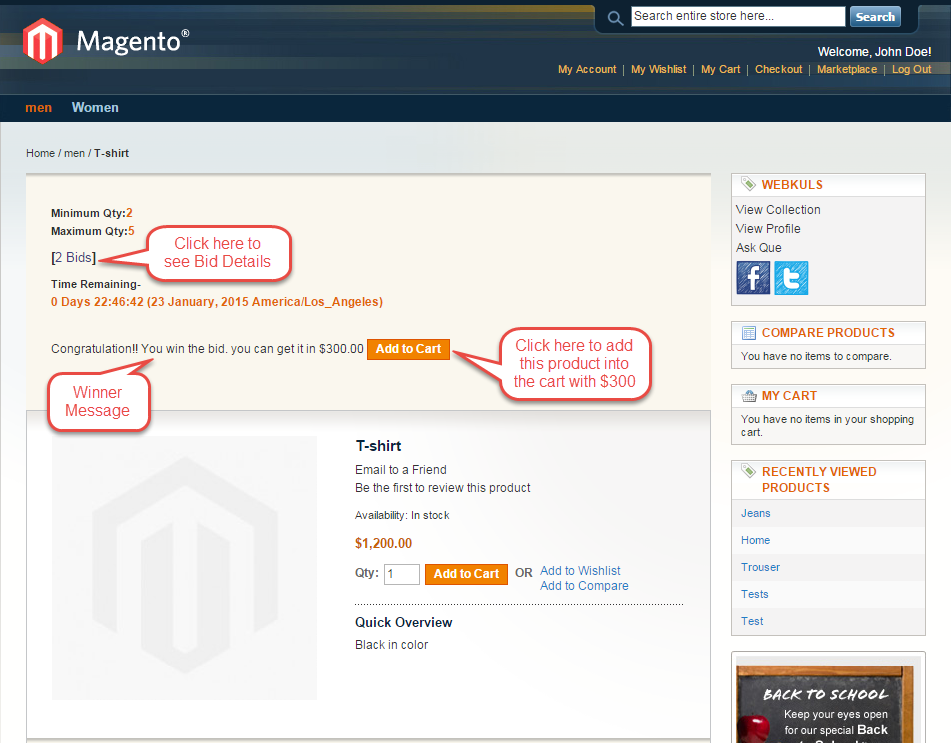 Magento (OpenMage) Auction