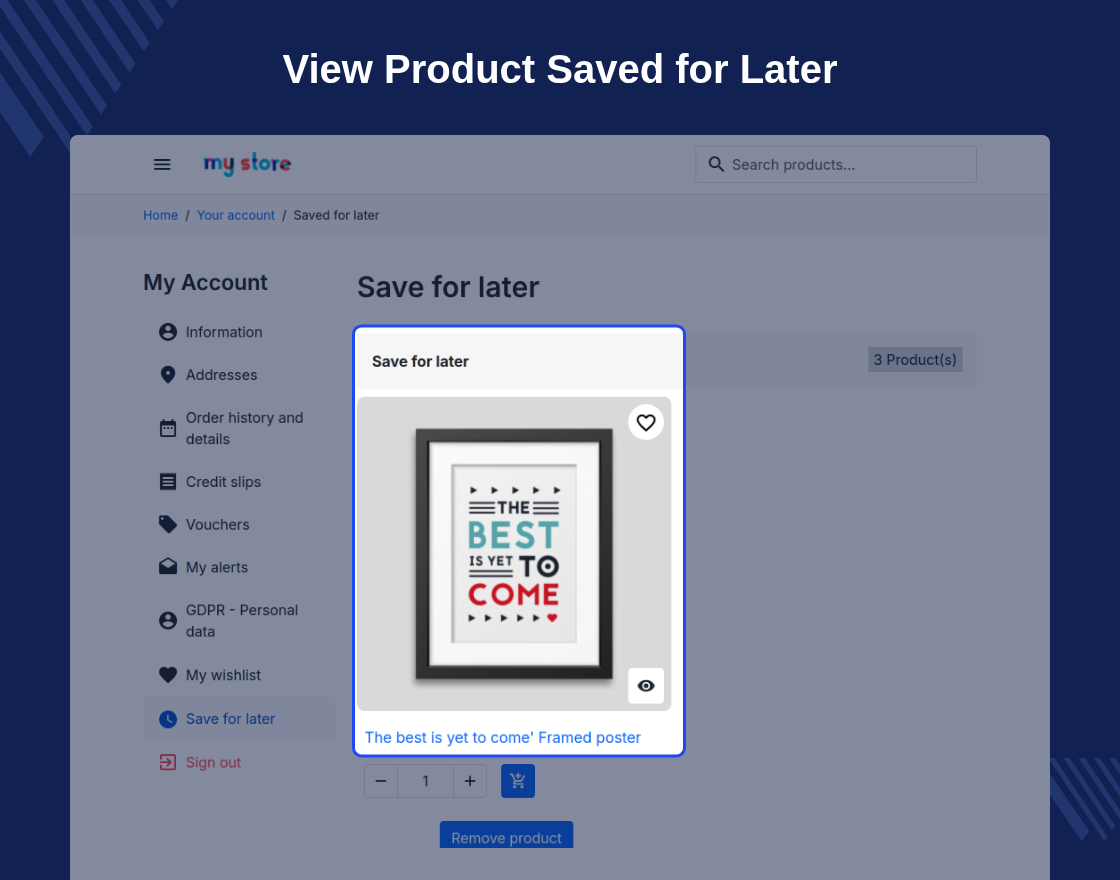 PrestaShop Product Wishlist