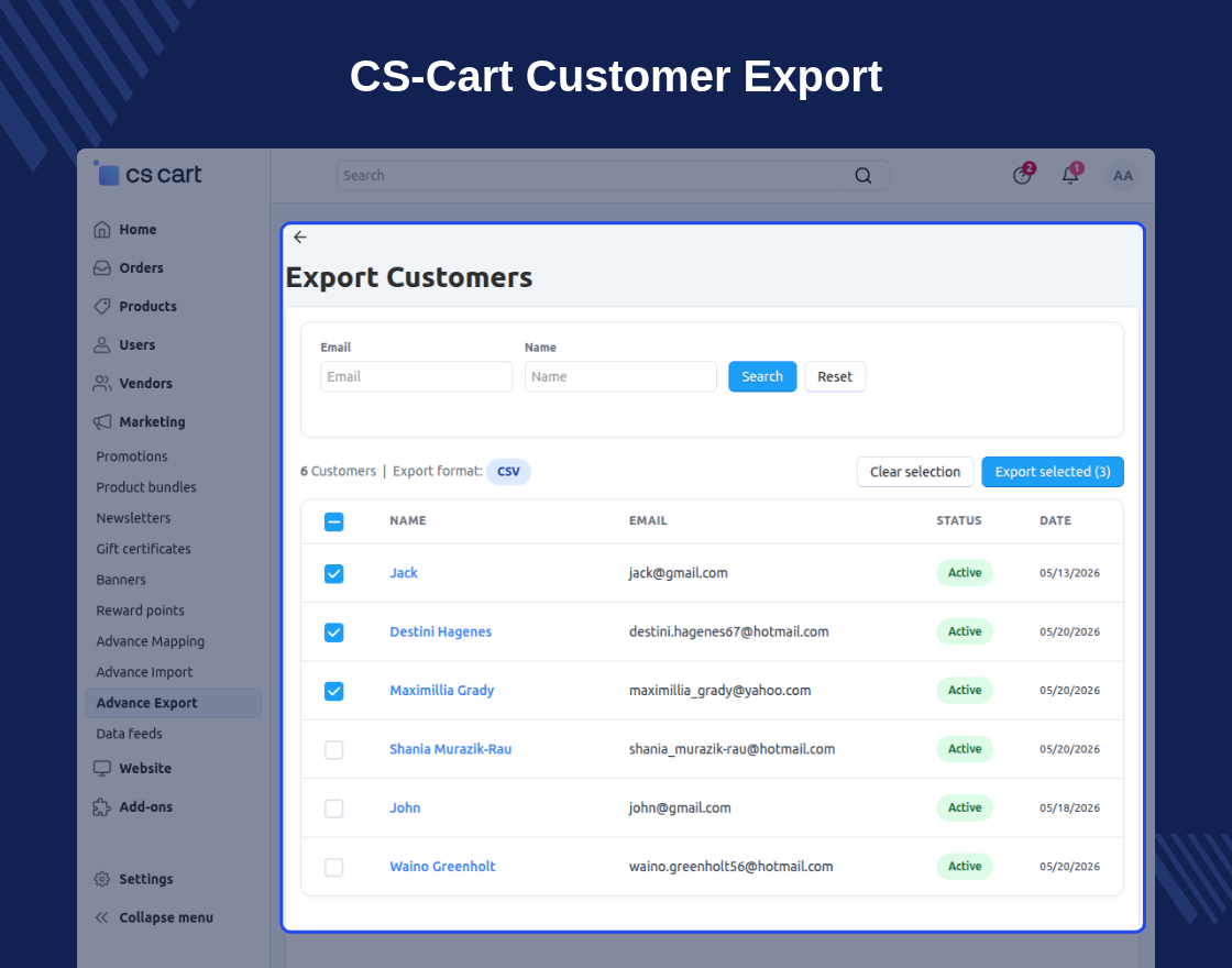 CS-Cart Advanced Import Export