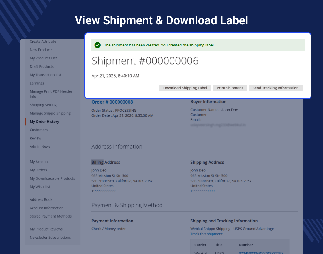 Magento 2 Marketplace Shippo Shipping