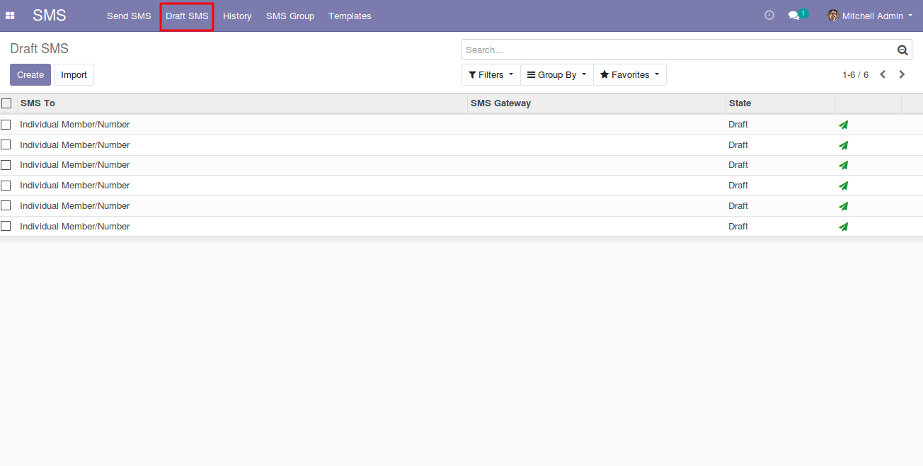 Odoo MessageBird SMS Gateway