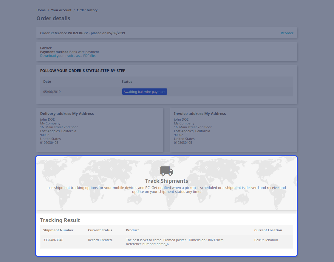 PrestaShop Aramex Shipping