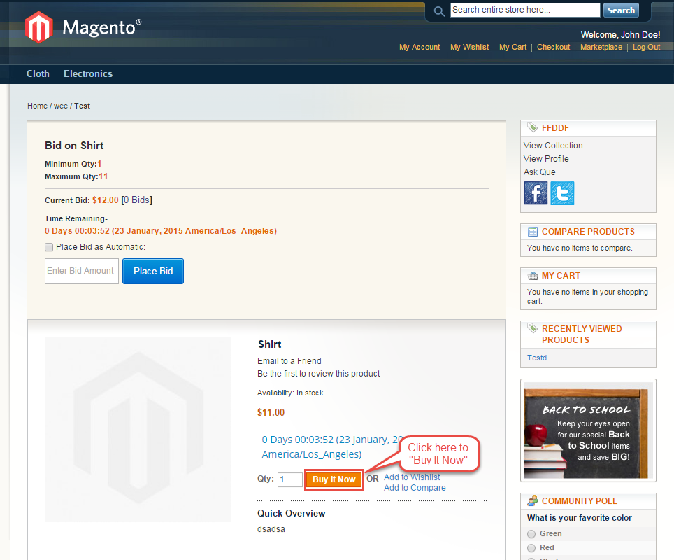 Magento (OpenMage) Auction