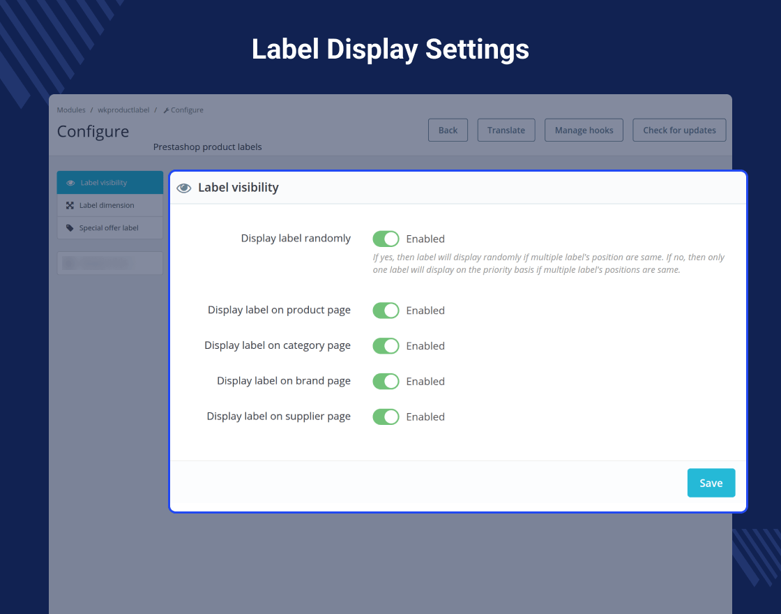 Prestashop Product Label | Product Sticker