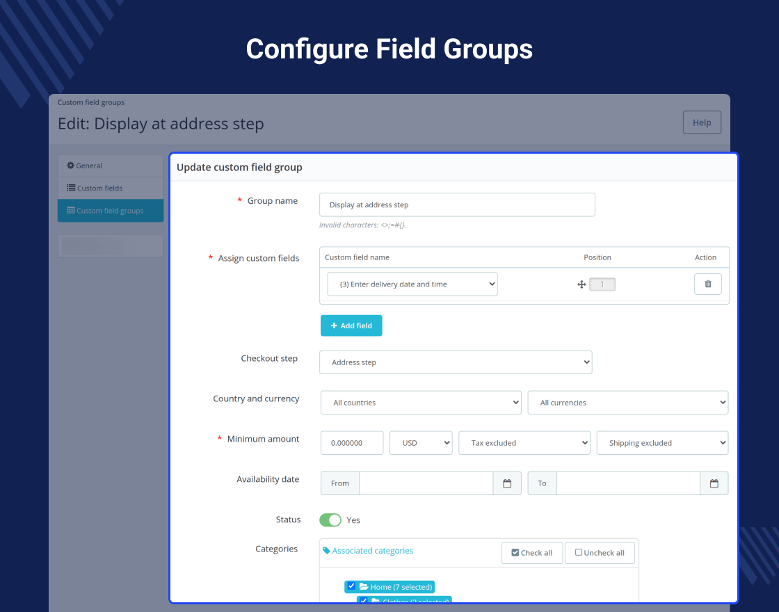 PrestaShop Checkout Custom Fields 