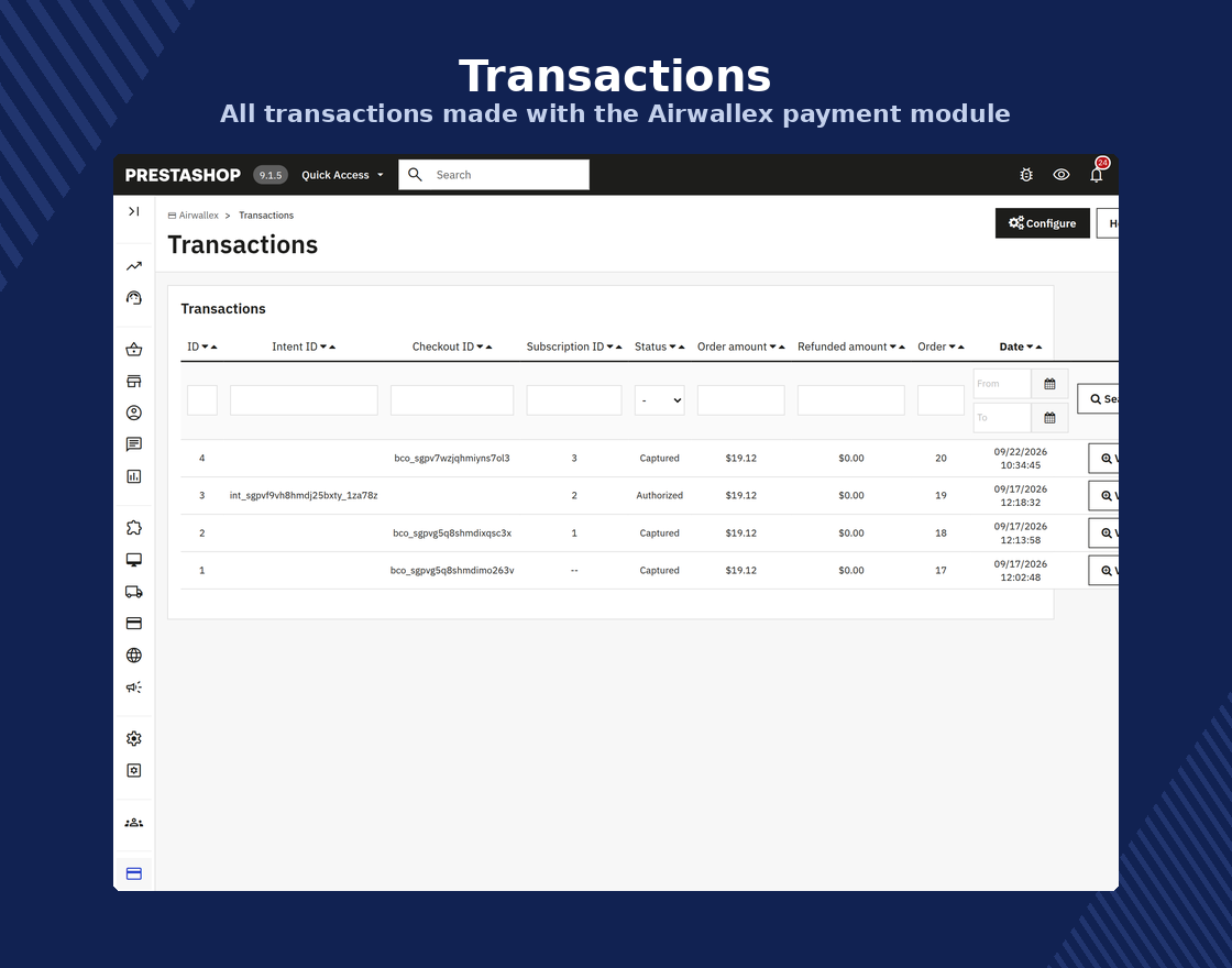 PrestaShop Airwallex Payment Gateway