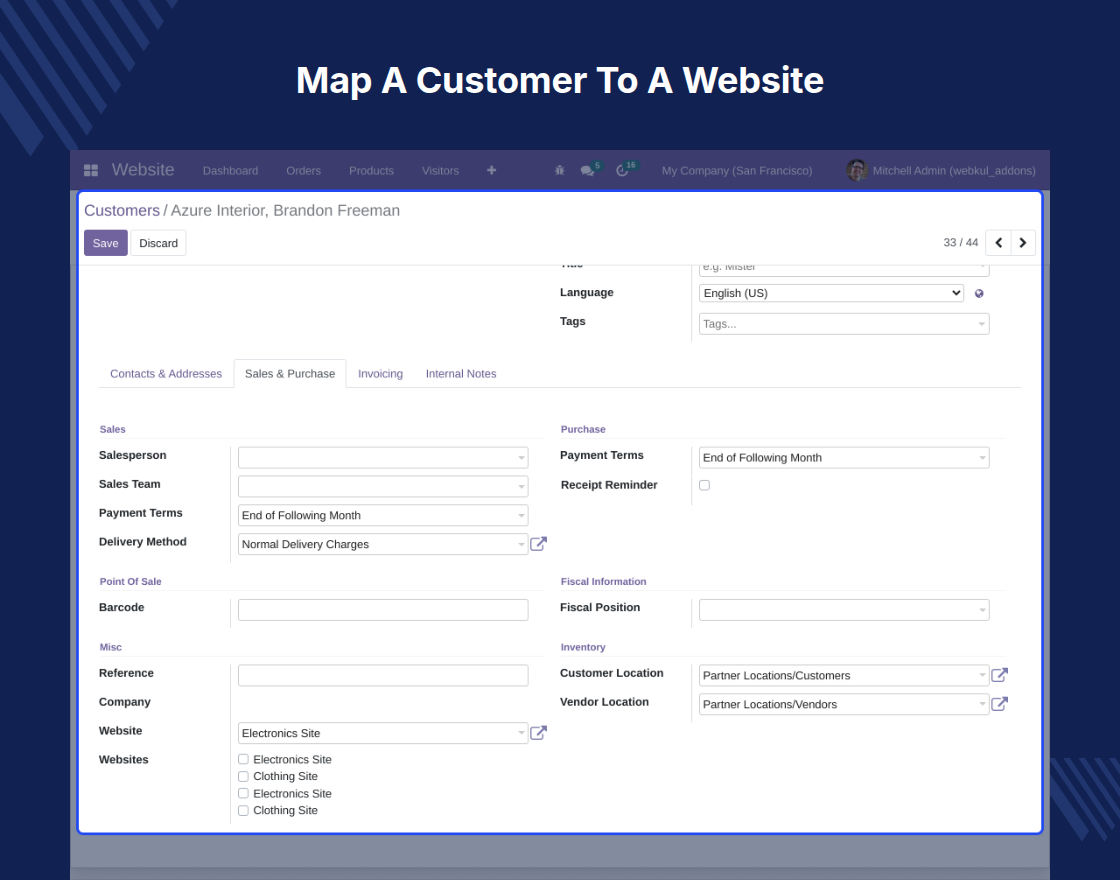 Odoo Multi Website