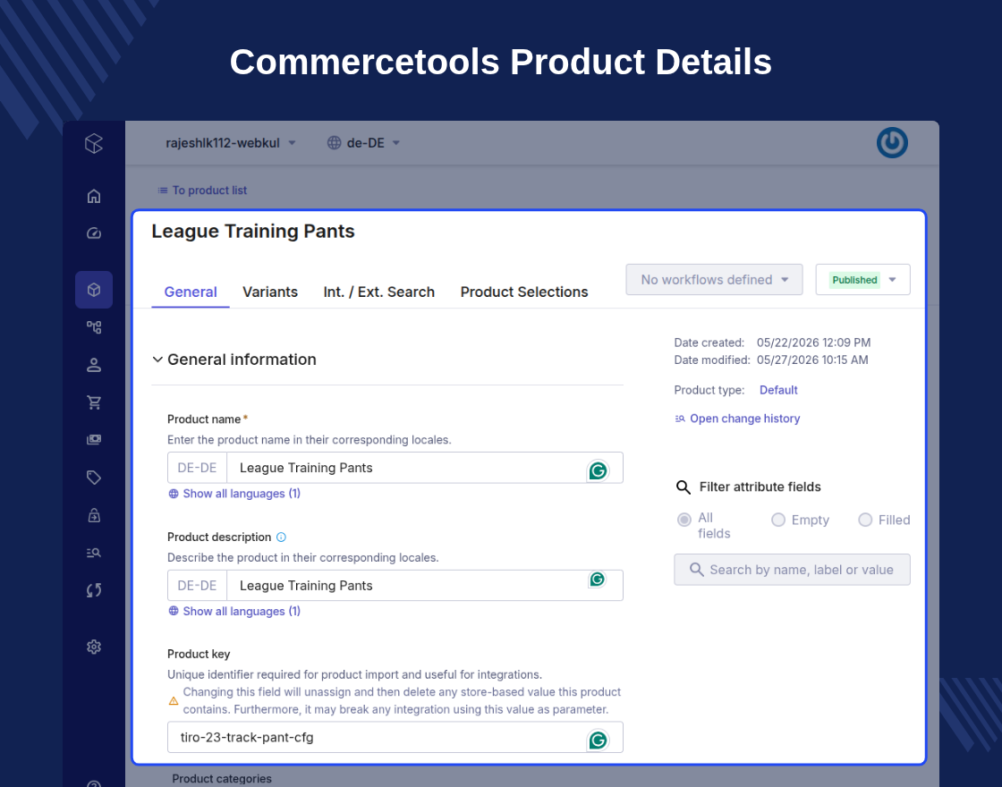 UnoPim Commercetools Connector