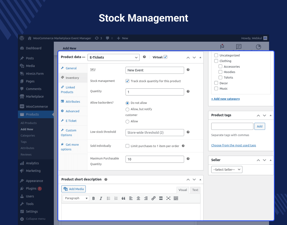Marketplace Event Manager for WooCommerce