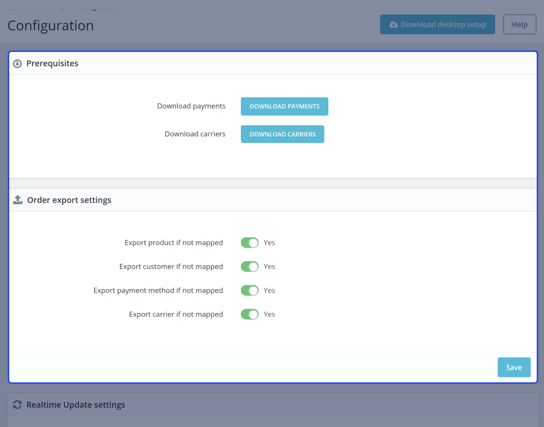 Prestashop QuickBooks Desktop Connector