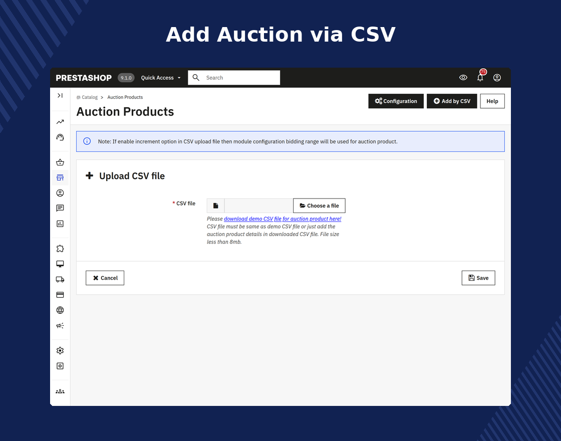 PrestaShop Product Auction 