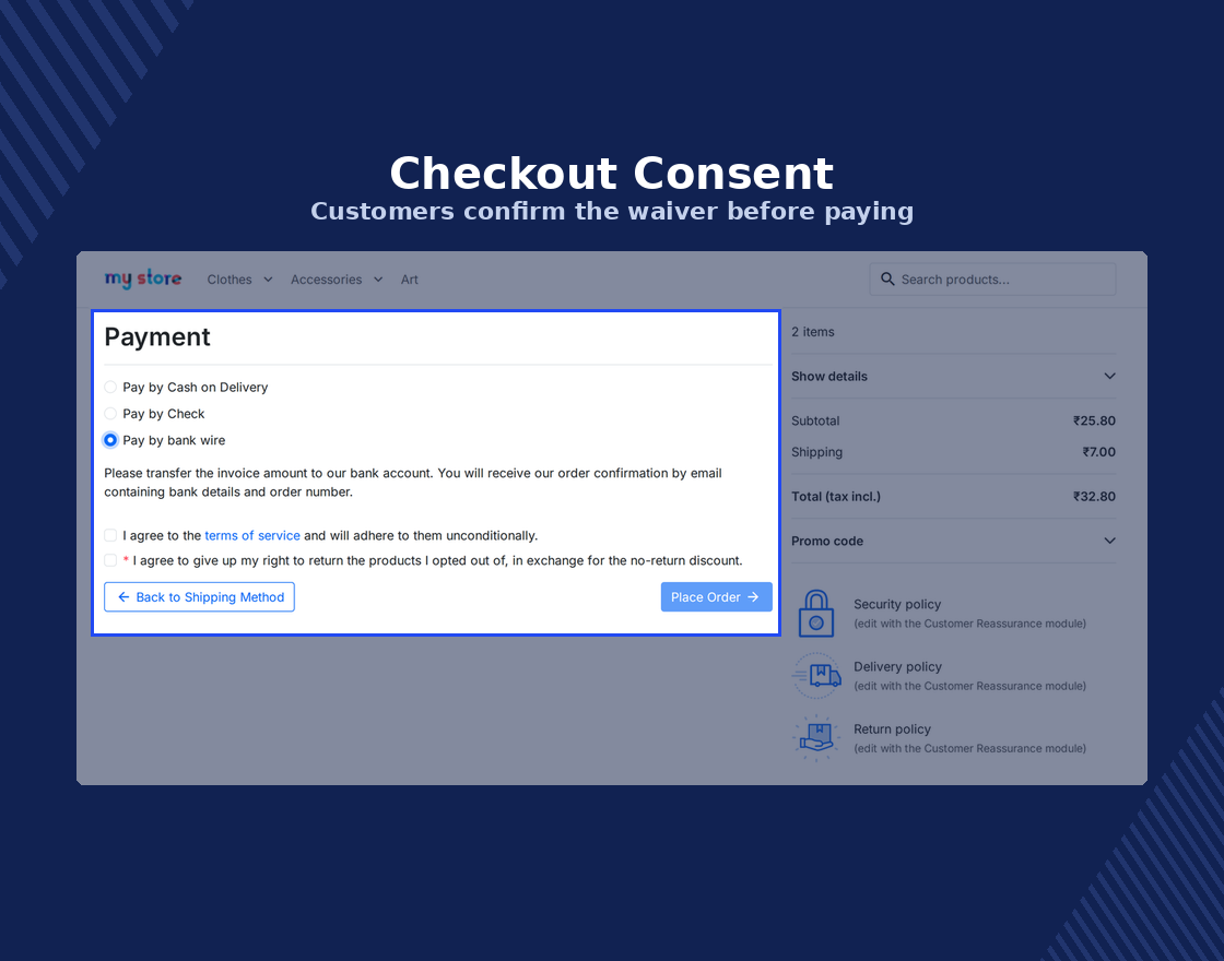 PrestaShop Return Opt-Out Discount