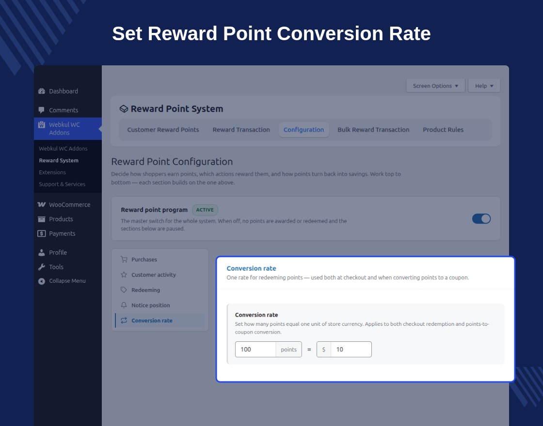 WooCommerce Reward System