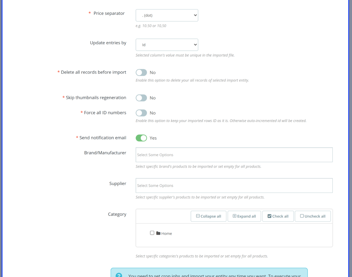 Prestashop Import Export