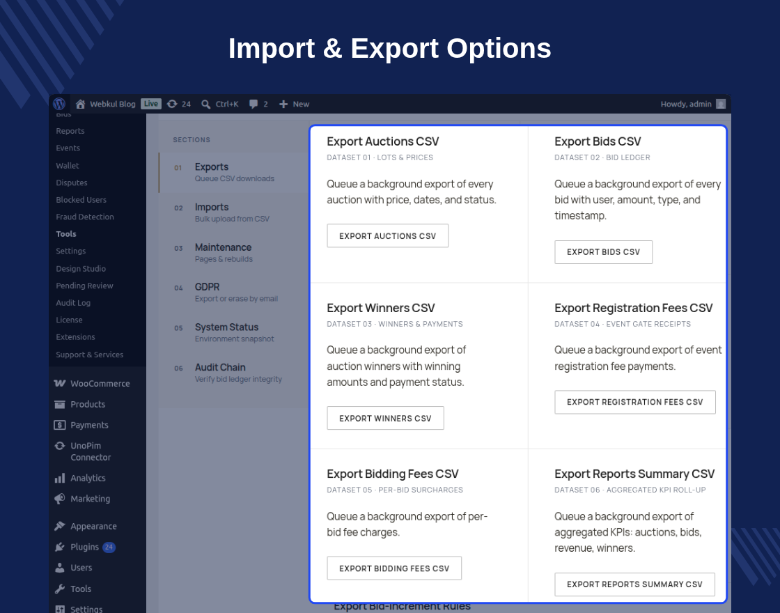 WooCommerce Auction Plugin