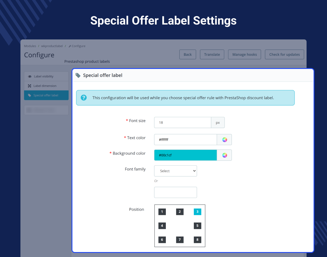 Prestashop Product Label | Product Sticker