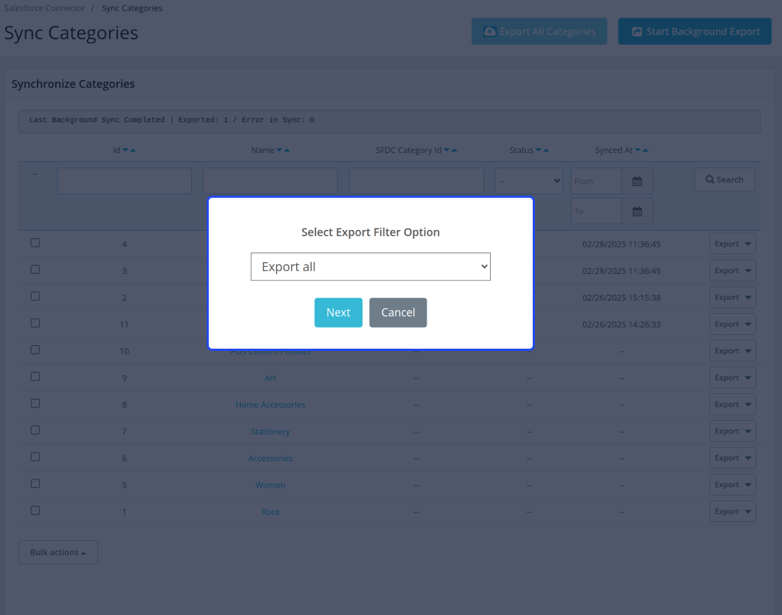 PrestaShop Salesforce Connector