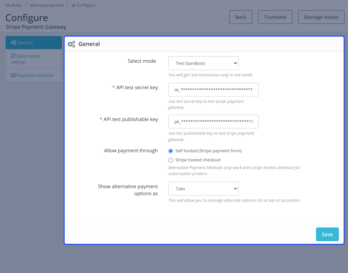 Prestashop Stripe Recurring Payment Gateway