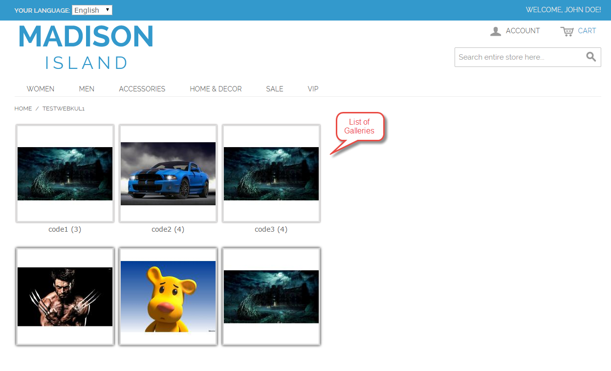Magento (OpenMage) Image Gallery