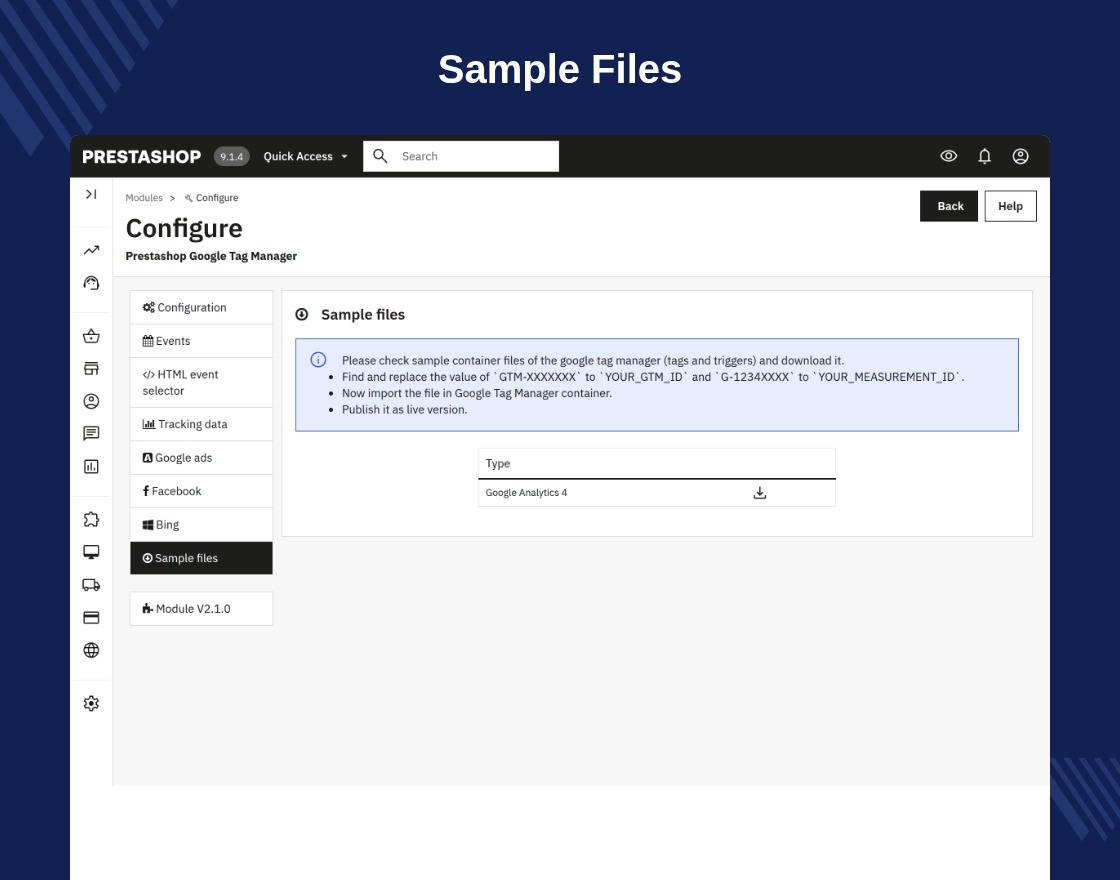 Prestashop Google Tag Manager