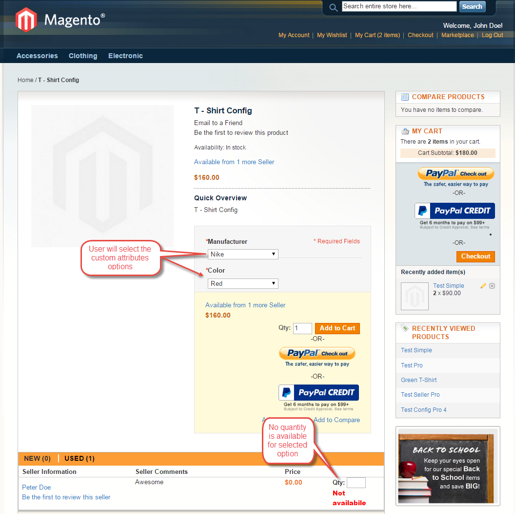 Magento (OpenMage) Marketplace Seller Price Comparison