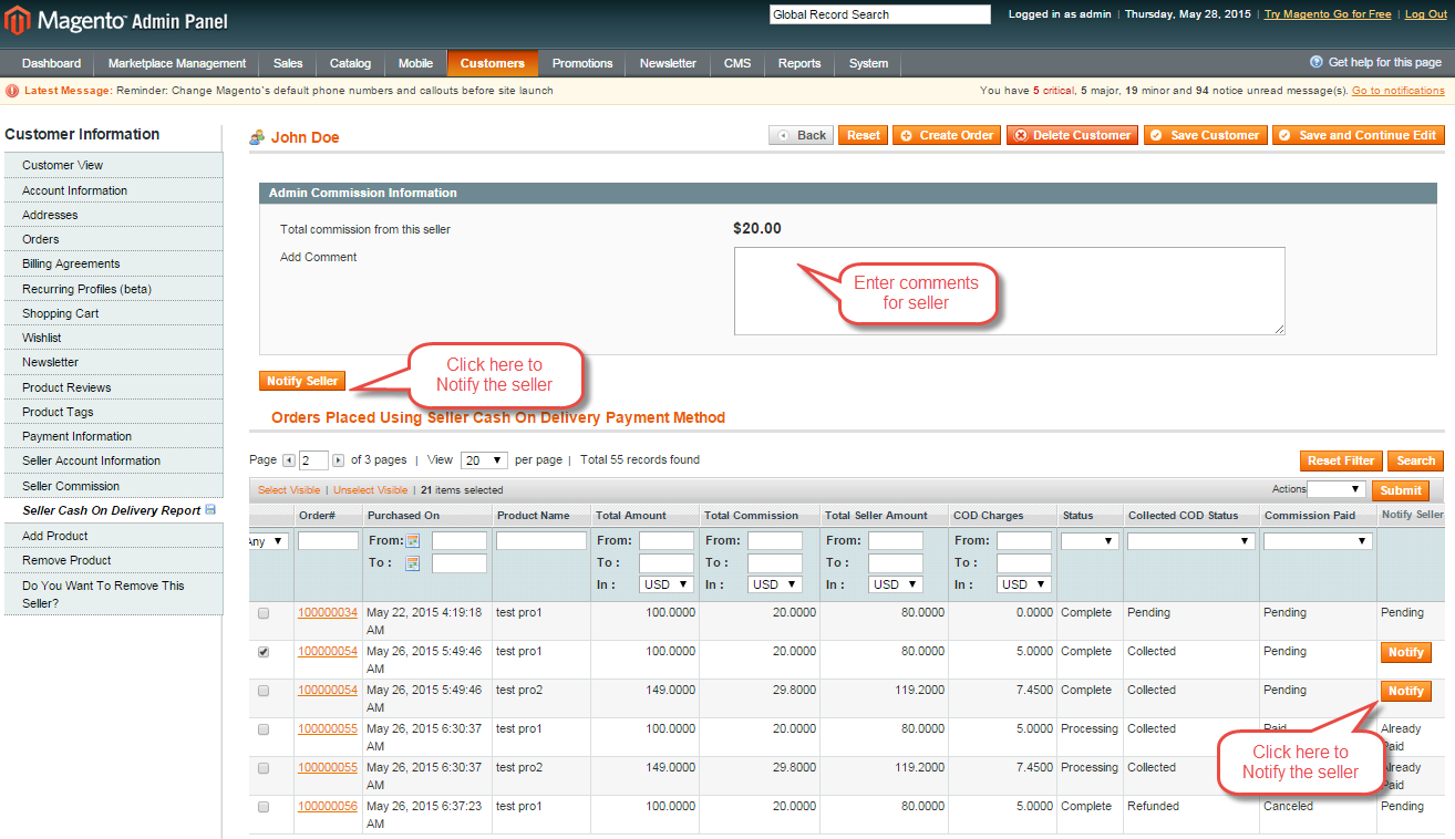 Magento (OpenMage) Marketplace Cash On Delivery