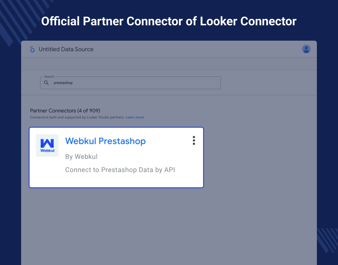 PrestaShop Google Looker Studio Connector