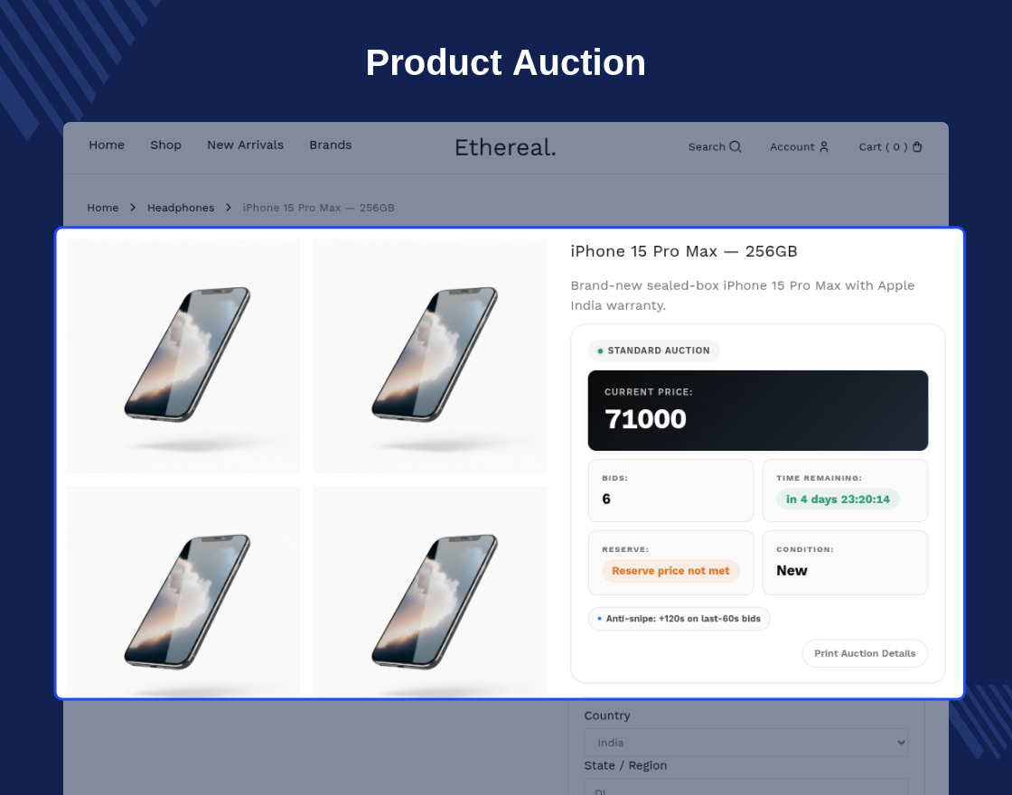 WooCommerce Auction Plugin