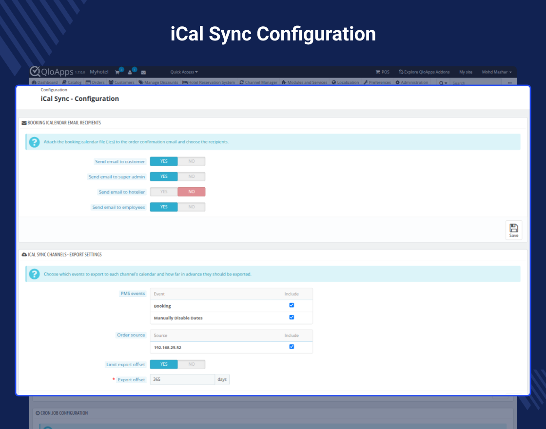 QloApps Booking iCalendar (.ics) File Export
