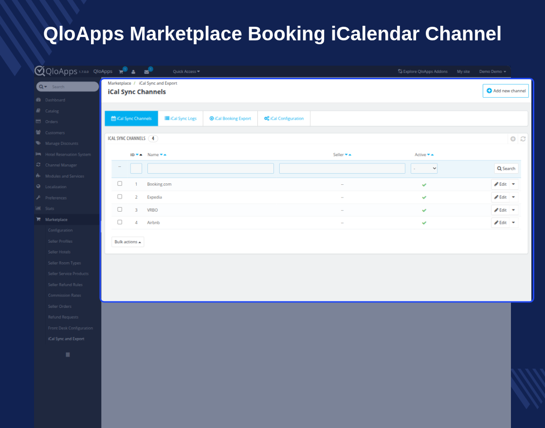 QloApps Marketplace iCalendar (.ics) Export and Sync