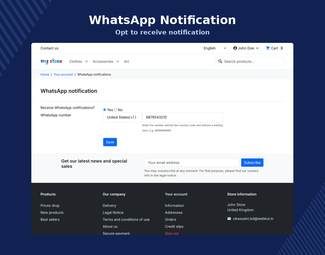 PrestaShop WhatsApp Business Order Notifications | Sales Campaign