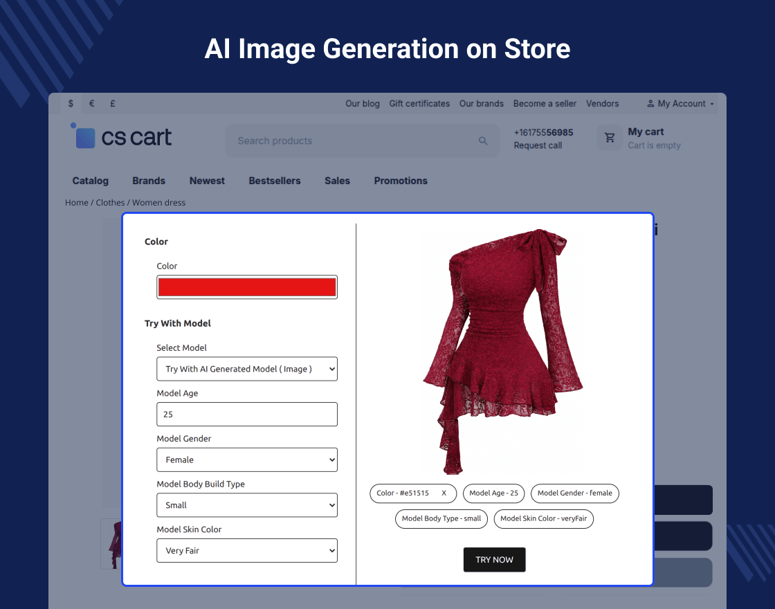 CS-Cart AI Model Image Generator