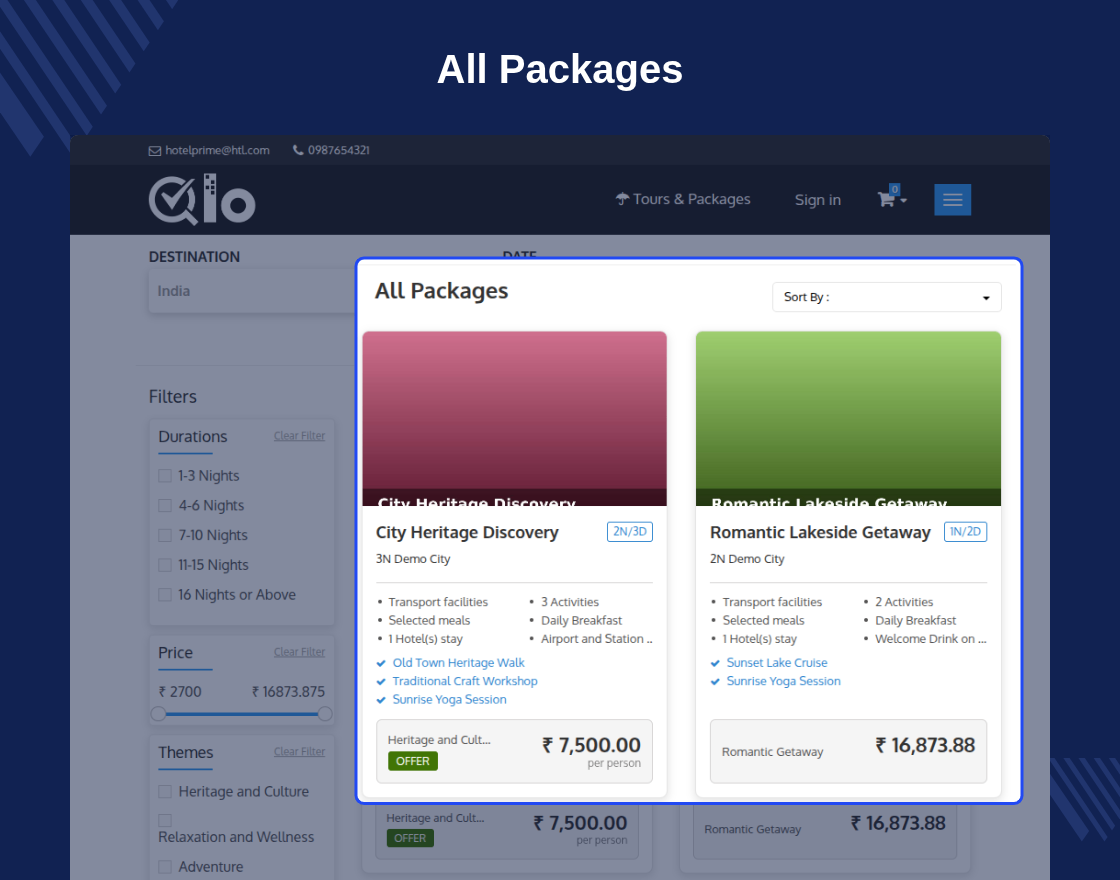 QloApps Tours and Packages