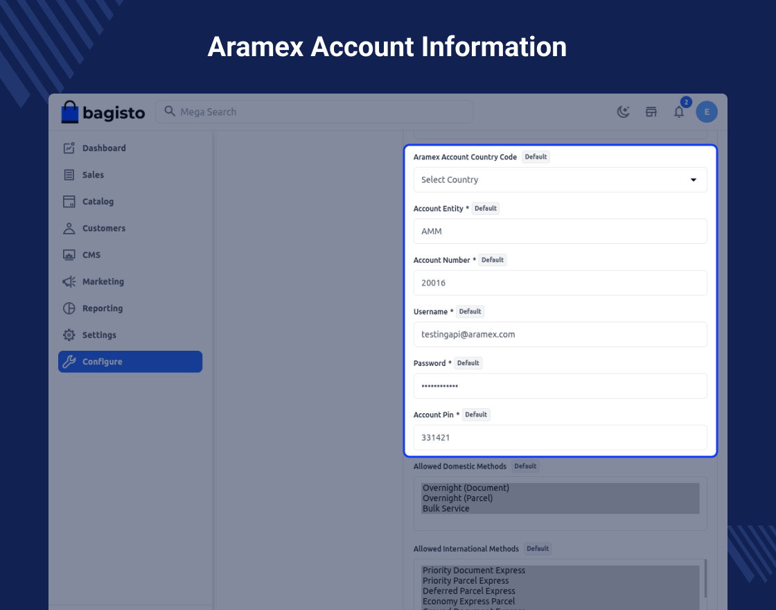 Laravel Aramex Shipping