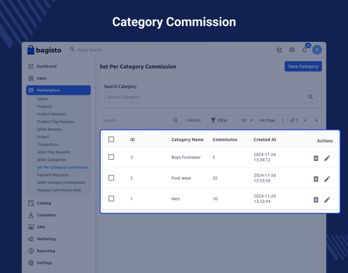 Laravel Marketplace Advanced Commission