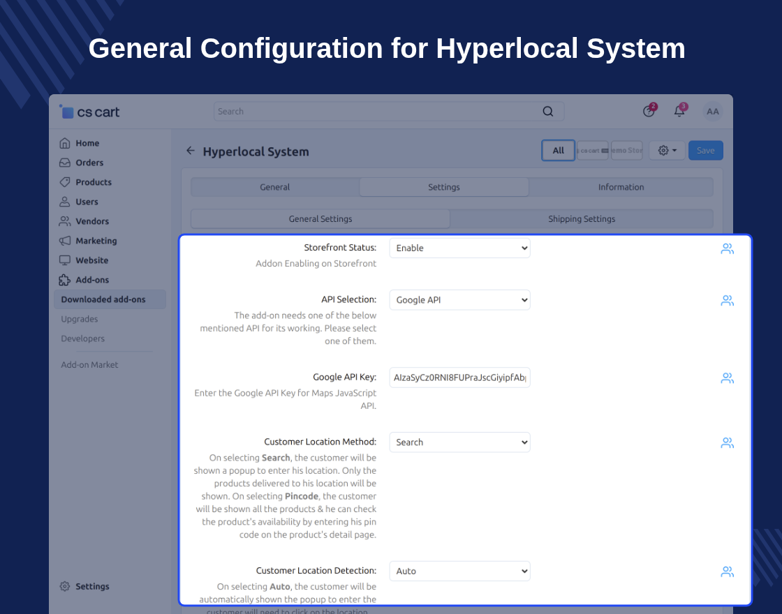 CS-Cart Hyperlocal System
