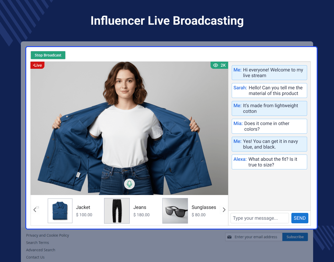 Magento 2 Agora Live Stream
