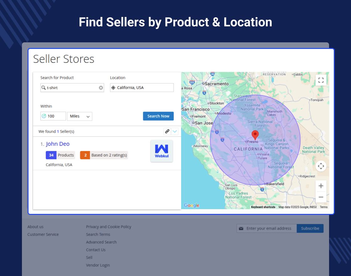 Magento 2 Seller Locator Marketplace Add-on