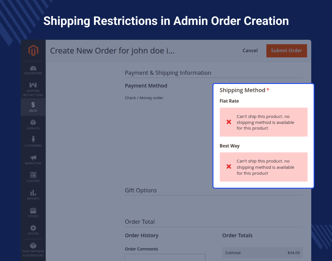 Shipping Restriction for Magento 2