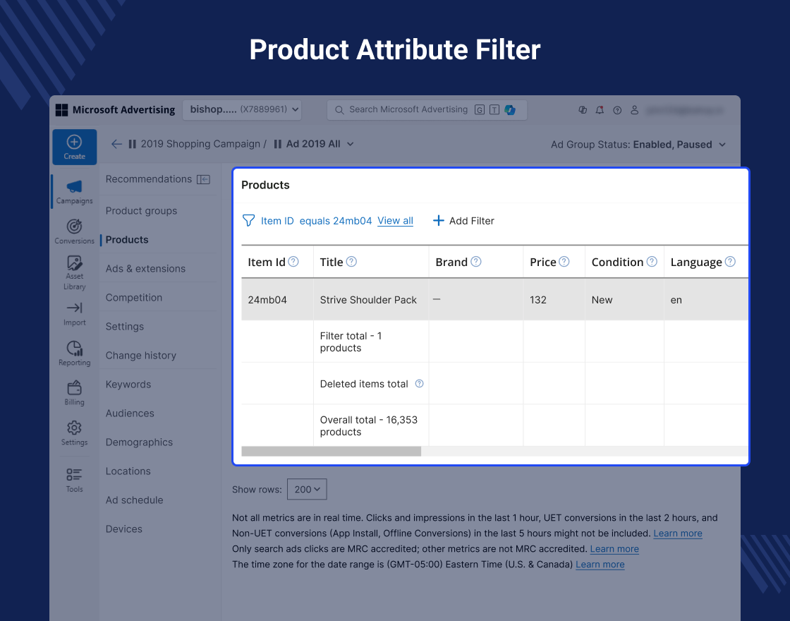 Magento 2 Bing Shopping Feed