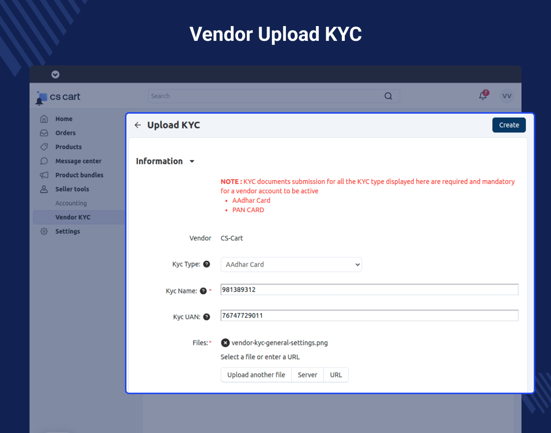 CS-Cart Vendor KYC