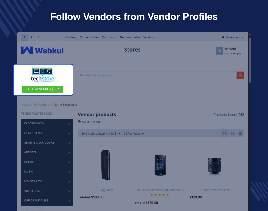 CS-Cart Follow Vendor And Category