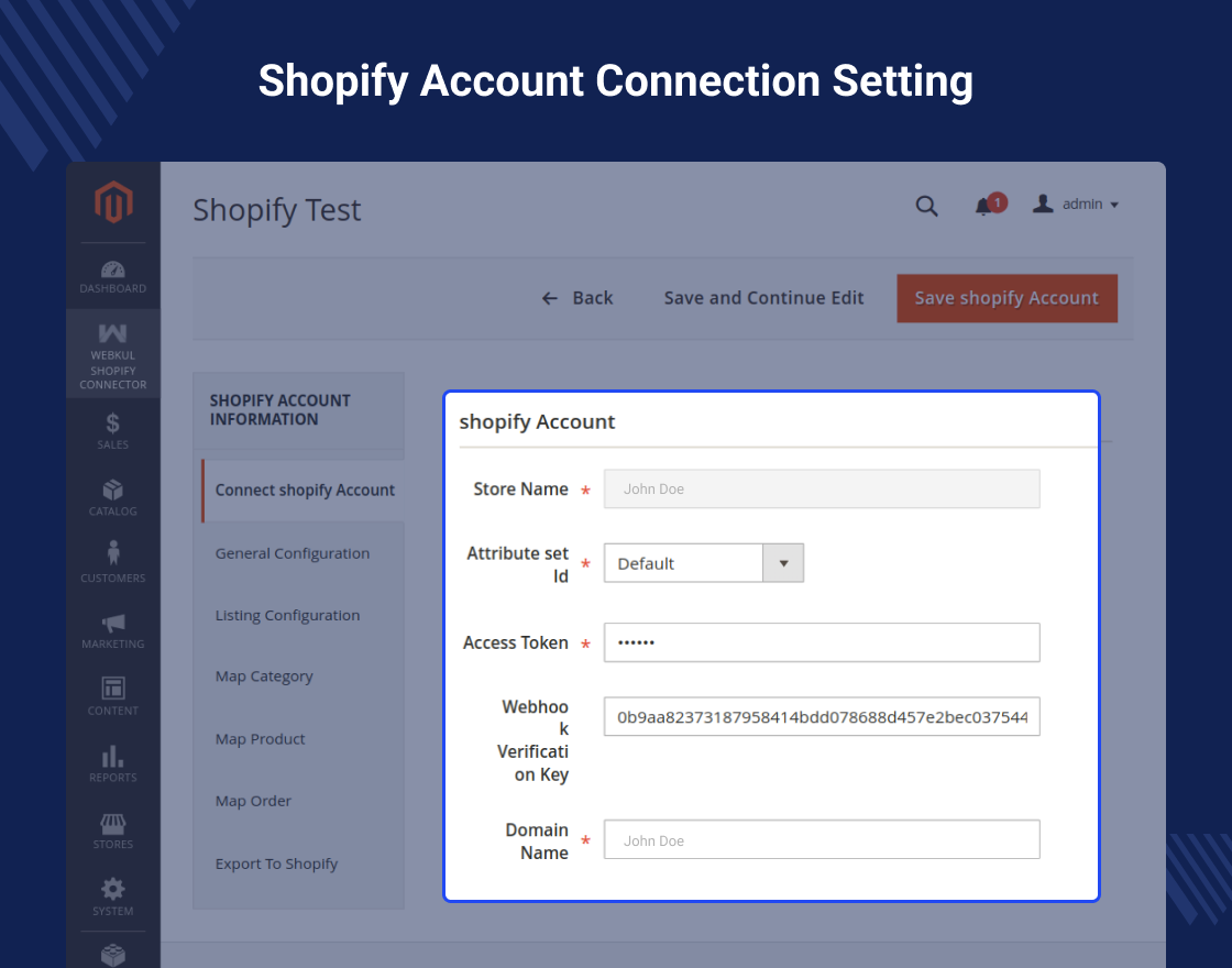 Magento 2 Shopify Connector
