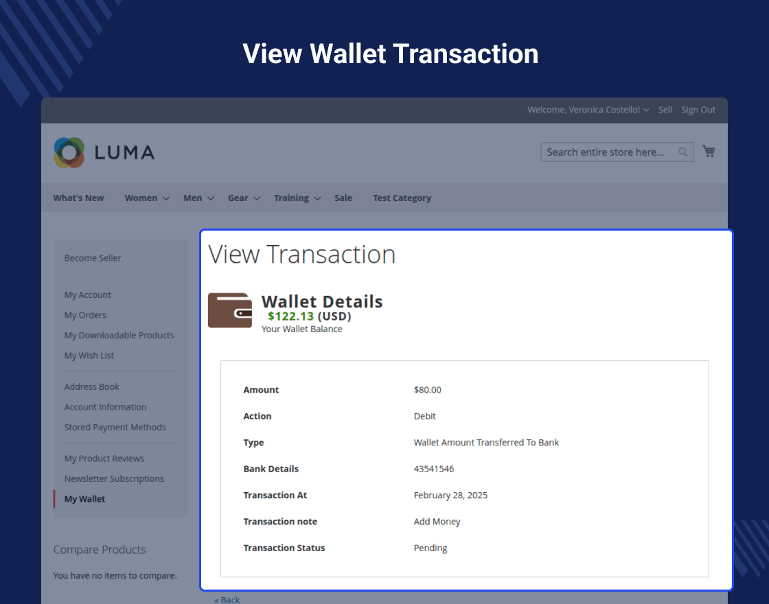 Magento 2 Multi Vendor Wallet