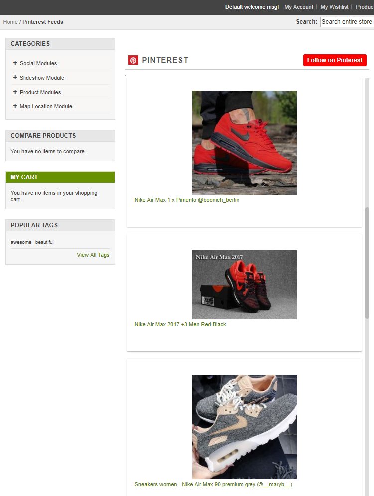Magento (OpenMage) Pinterest Feeds