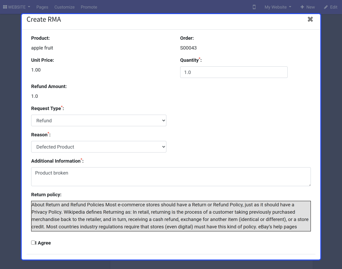 Odoo Marketplace RMA