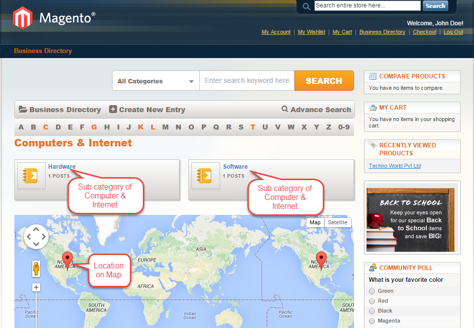 Magento (OpenMage) Business Directory