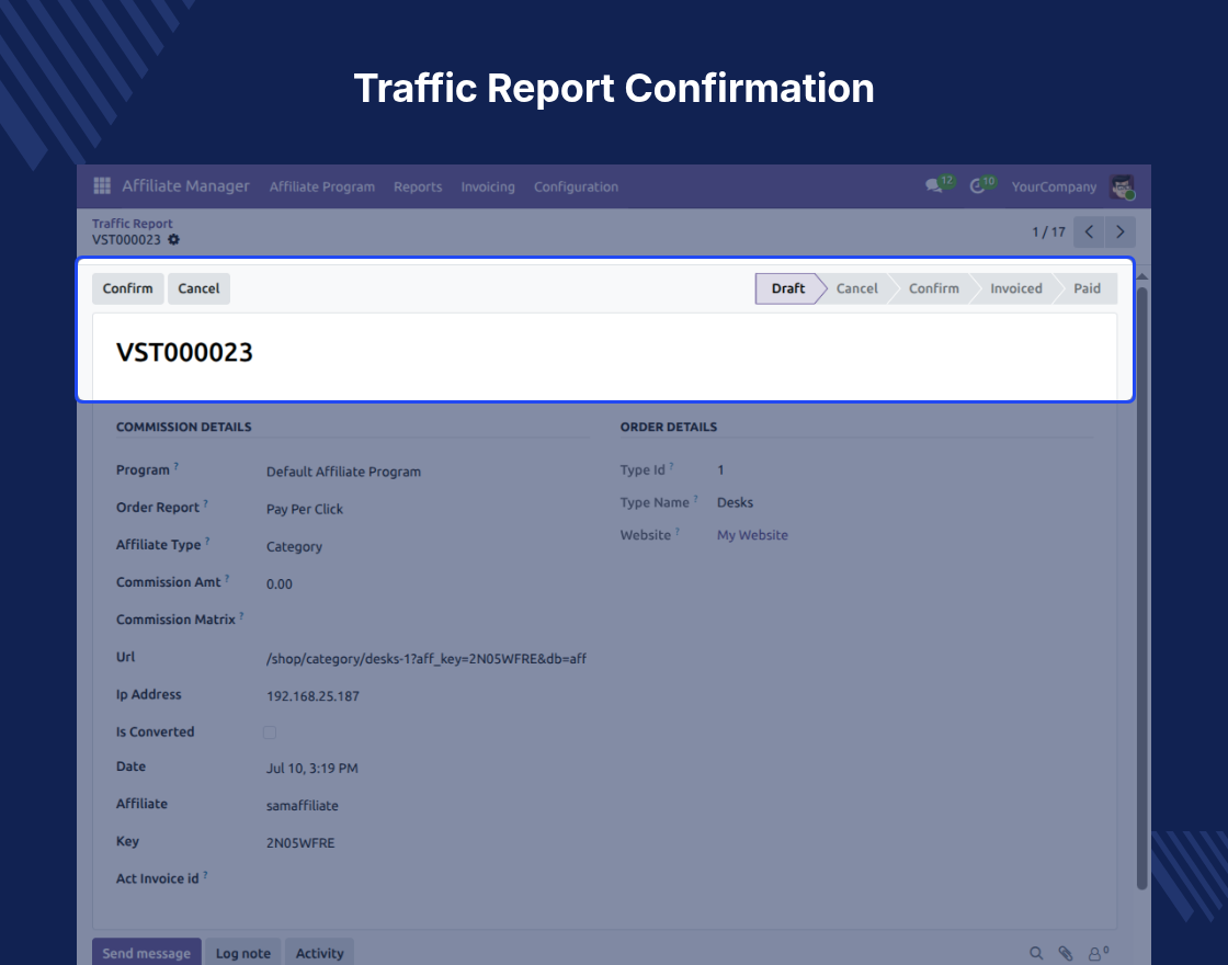 Odoo Affiliate Management