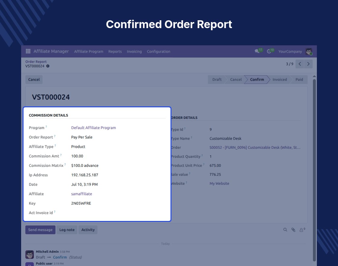 Odoo Affiliate Management